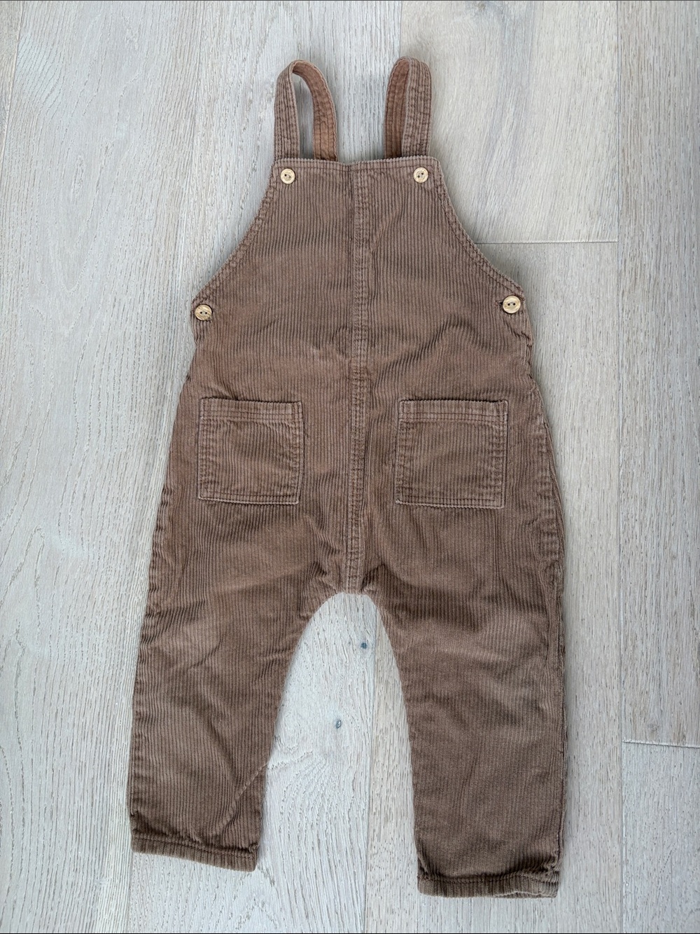 H&M Brown Corduroy Kids Overalls with Front Pockets